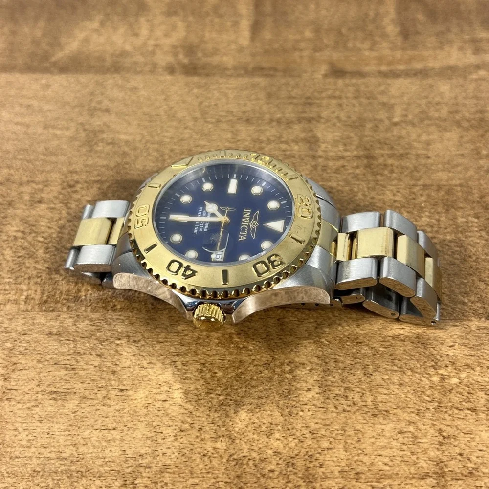 Invicta Pro Diver Two-Tone Stainless Gold Tone‎ Blue Dial Men's Watch